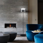 Salgado Modern Black & Rose Gold Floor Lamp, L 135/175CM