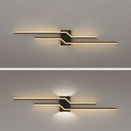 Arisha Minimalist Linear Metal Vanity Wall Light