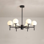 Silva Modern Globe Bubble Metal/Glass Pendant Light, Gold/Black