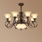 Arisha Retro Flower Pendant Light Metal Glass Living Room Bedroom