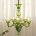 Silva   Chandelier Retro Glass  Yellow&Green&Clear