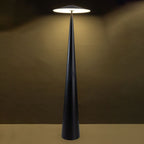 Salgado Modern Saucer Shaped Metal Floor Lamp,Black