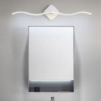 Arisha Minimalist Wave Linear Metal Wall Lamp, Black/White