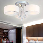 Arisha  Flush Mount Ceiling Light   Glass  White Modern Round Hallway