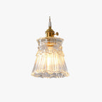 Valentina Art Deco Blown Brass & Glass Pendant Light, 7 Styles