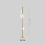Byers Luxury Flower Metal/Glass Floor Lamp, Black/Gold/Grey