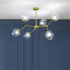Valentina Modern Bubble Metal Pendant Light, Black/Gold