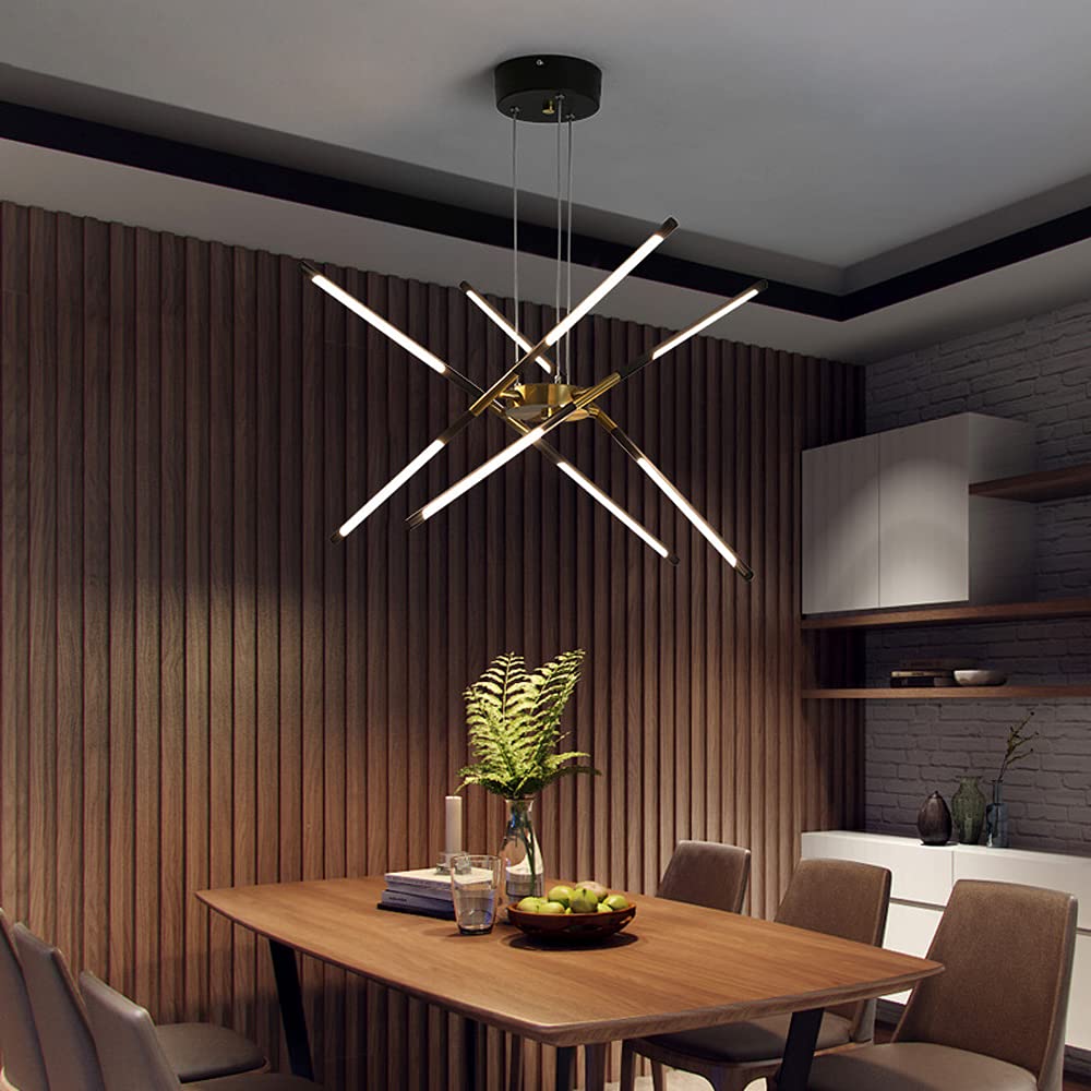 Arisha Pendant Light, Black/Gold, 6/8/10/12 Heads