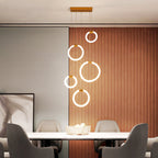 Arisha Minimalist Staircase Ring Metal Pendant Light