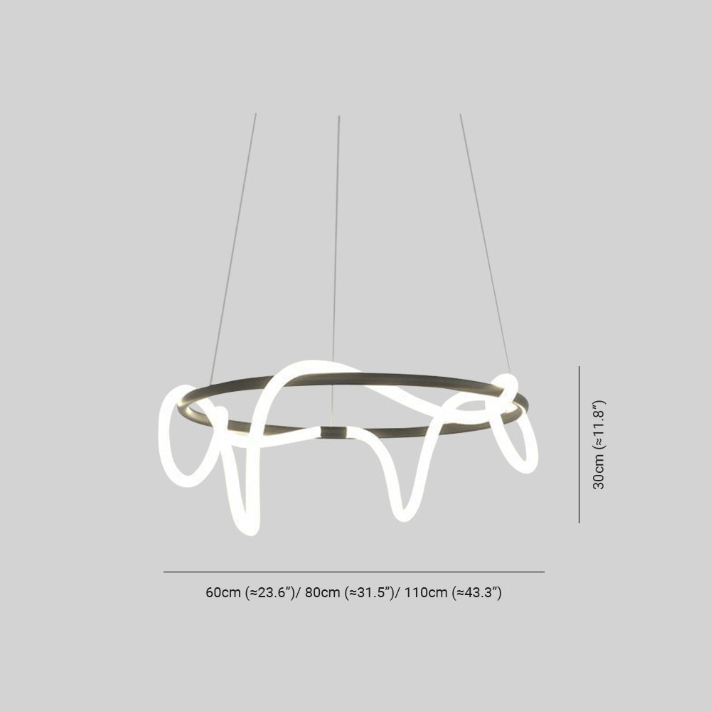 Arisha Curved & Linear Semi Flush Mount Ceiling Light, Gold