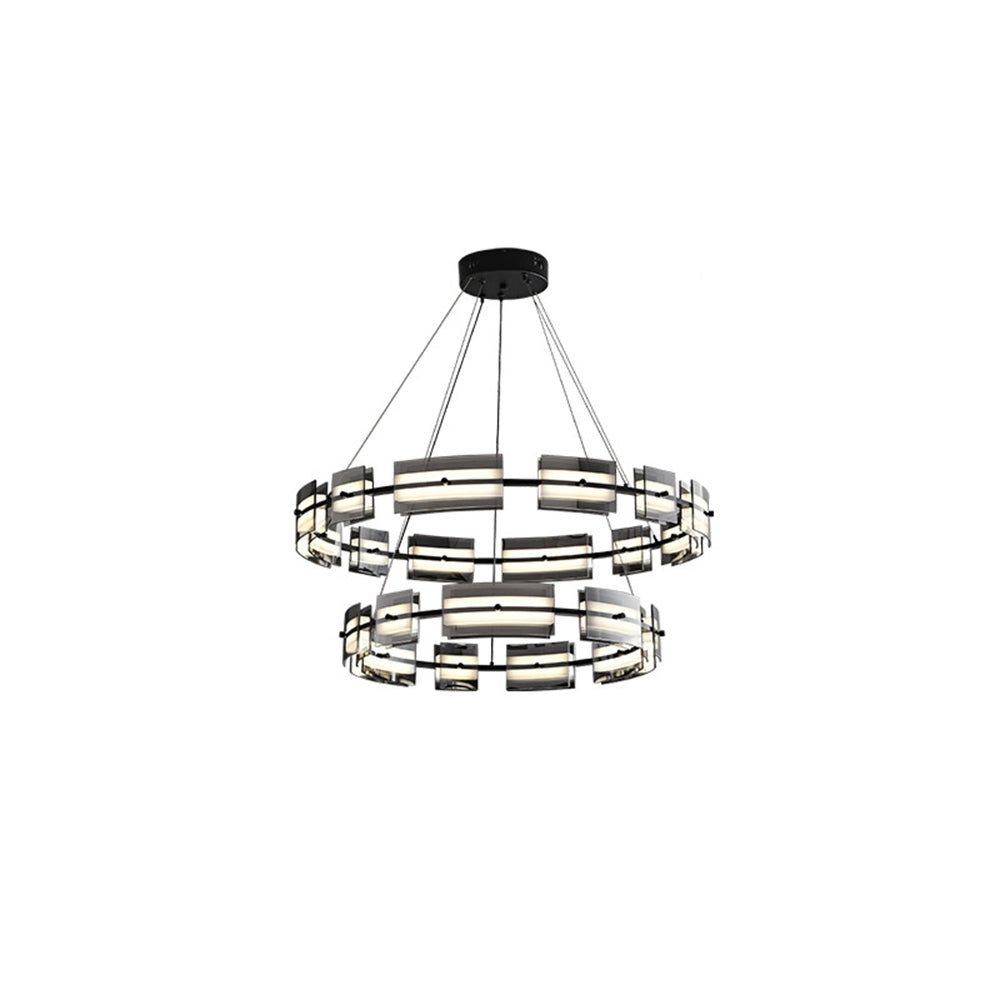 Arisha Minimalist Ring Metal Pendant Light,Black/Gold