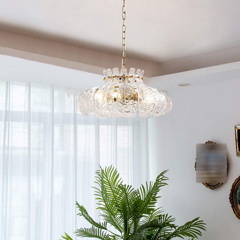 Arisha Modern Pear Shaped Chandelier Ice Melting Glass Bedroom
