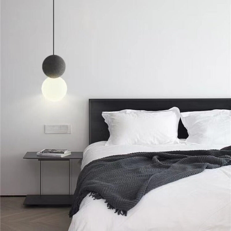 Avi Modern LED Pendant Light Black Metal Bedroom Living Room