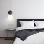 Avi Modern LED Pendant Light Black Metal Bedroom Living Room