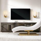 Kristy Indoor Wall Lamp Glass  Brass Mid-century Restaurant Bedroom