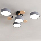 Arisha Ceiling Light, Wood Round for Living Room