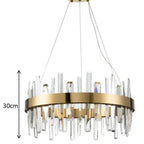 Kristy Modern Crystal Ring Chandelier Black&Gold