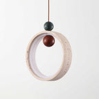 Vovinyra Circular Travertine Pendant Light