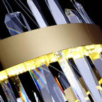 Kristy Modern Crystal Ring Chandelier Black&Gold