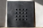 Minimalist Black Bas-Relief Diptych Painting Set Of 2
