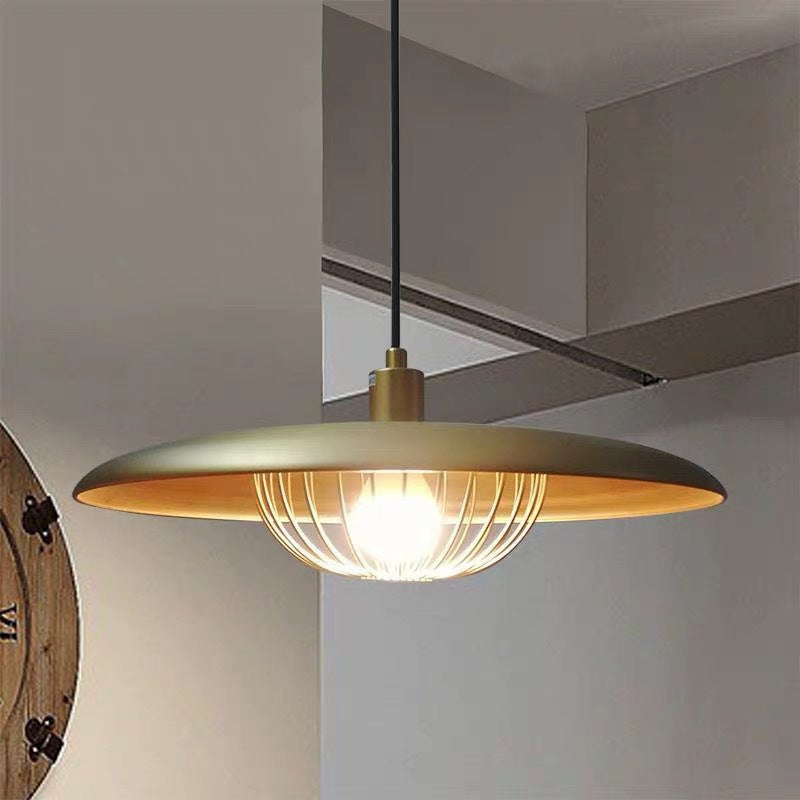 Arisha Modern Nordic Dome Pendant Light, Gold/Brown/Grey/Brown/Wood