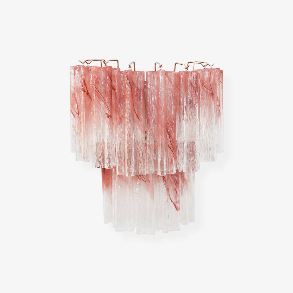 Aurora Wall Light Rose Glass Blades Romantic Watercolor