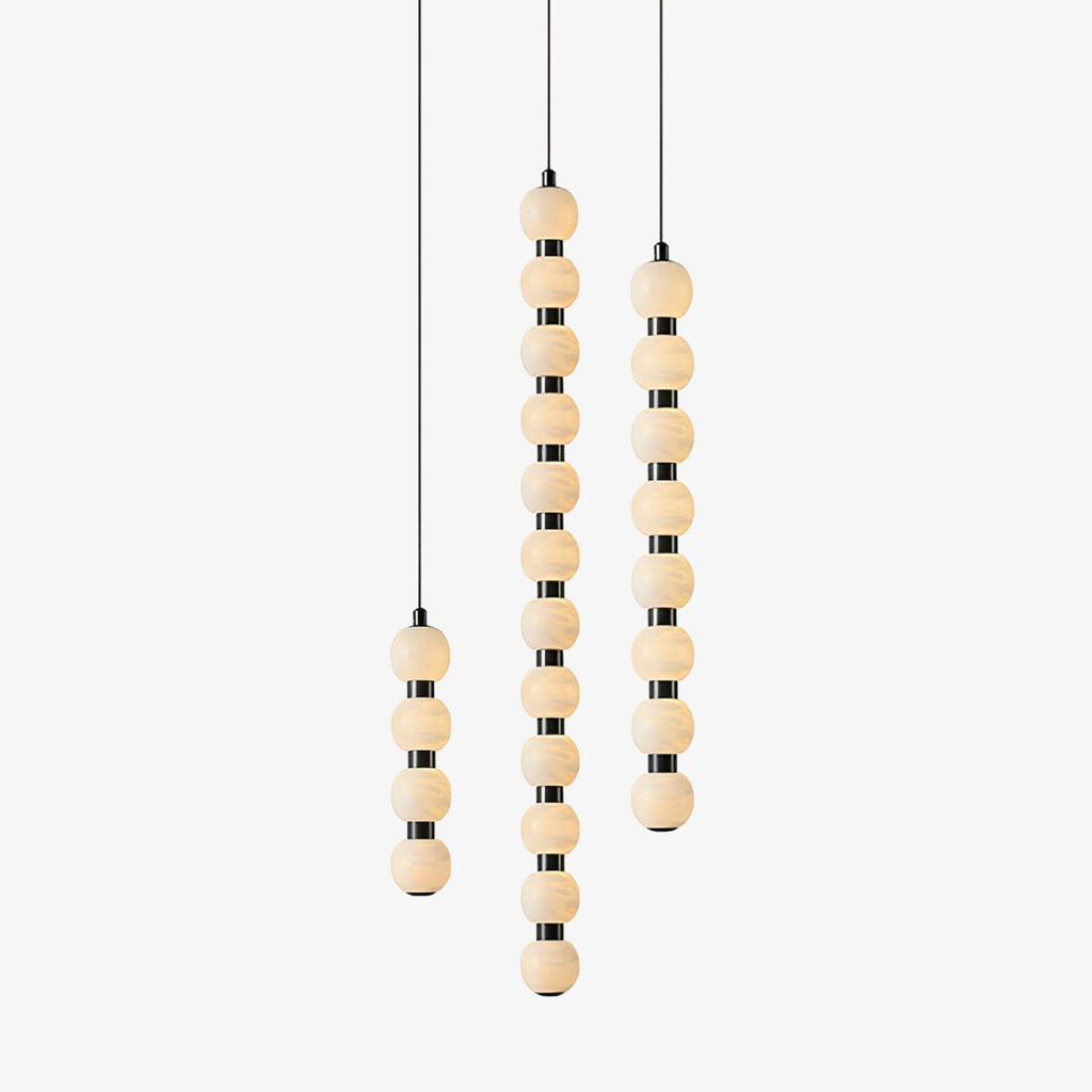 Lyra Modern Alabaster Pendant Light Staircase