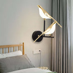 Arisha Minimalist Magpie Bird Metal Wall Lamp, Bedroom