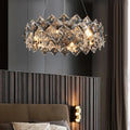 Kristy Modern 6-Light Tiered Crystal Chandelier With Adjustable Cables