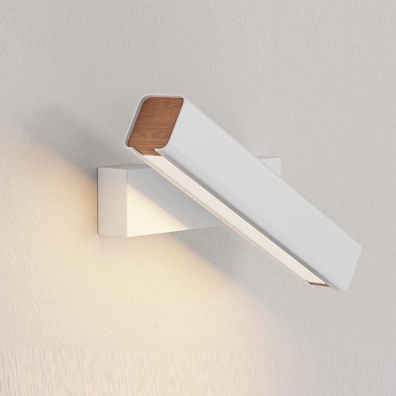 Orin Modern Rectangles Metal Rotatable Wall Lamp, Black/White