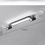 Aim Modern Rectangular LED Metal/ Ceiling Light, Black/White