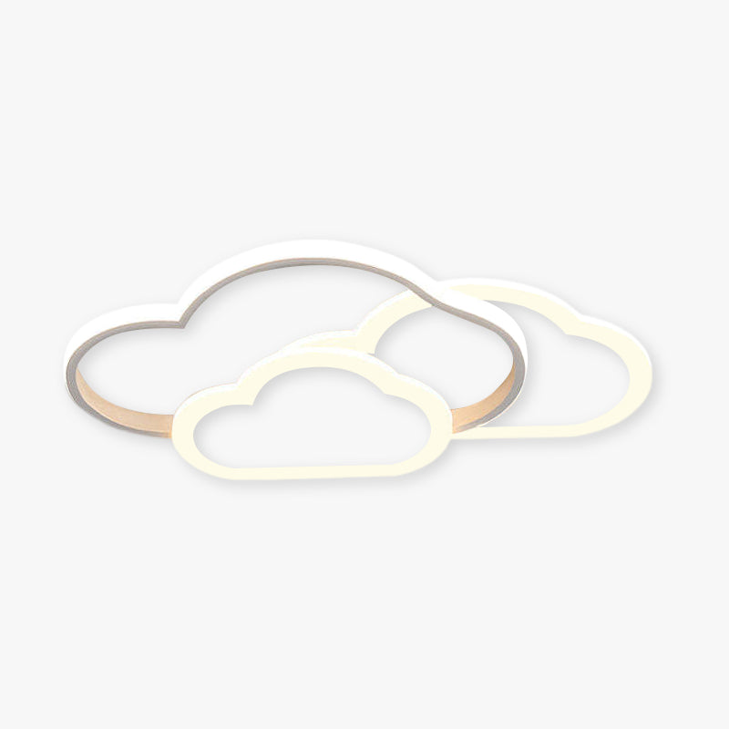 Arisha Modern Ceiling Light Hollow, Cloud Shape, White/Pink