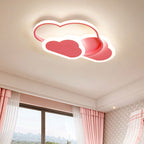 Arisha Modern Ceiling Light Hollow, Cloud Shape, White/Pink