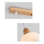 Muto Minimalist Flower /Wood Pendant Light, White