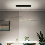 Arisha Minimalist Geometric Metal 3 Light Pendant Light, Dining Room