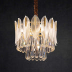 Arisha Luxury Feather Crystal Chandelier, Living Room