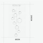 Arisha Minimalist Staircase Ring Metal Pendant Light