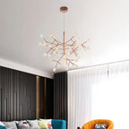 Lior Unique Sputnik Art Deco Firefly Chandelier. Living Room/ Bedroom