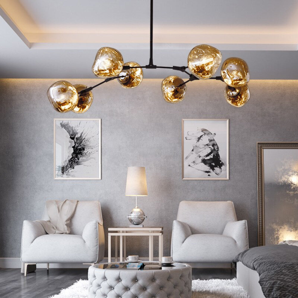 Arisha Modern Globe Lava 3 Pendant Light Fixture
