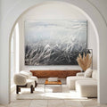 Abstract Textured Monochrome Strokes Oil Painting