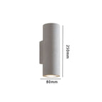Ray Minimalist Cylindrical Double-headed Cement Outdoor Wall Lamp, Black/White