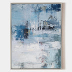 Coastal Breeze Abstract Oil Painting Vertical