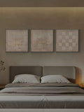 Wabi-Sabi Textured Triptych Wall Art Neutral