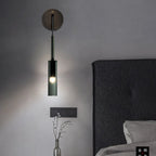 Zeyro Modern Black Glass Streamlined Pendant light/Wall Lamp