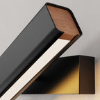 Orin Modern Rectangles Metal Rotatable Wall Lamp, Black/White