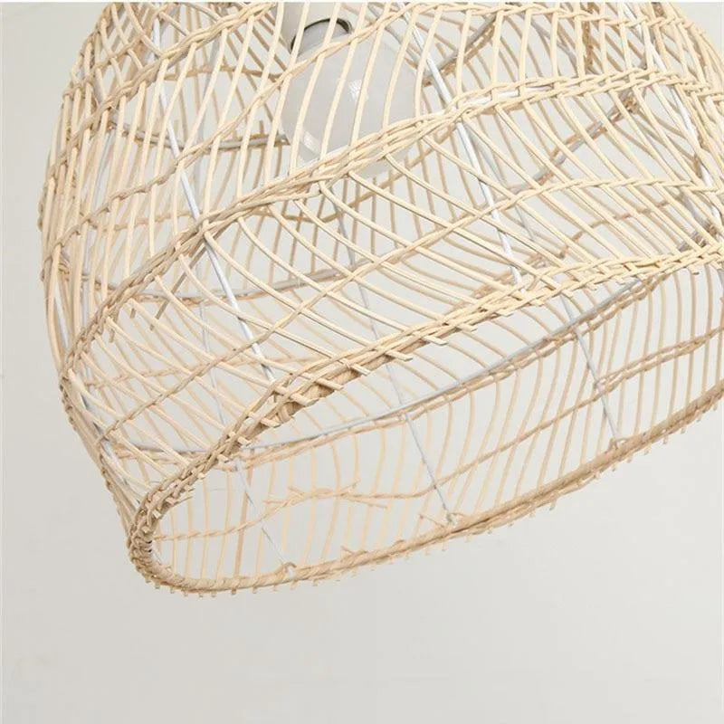 Lian Rattan Bamboo Lampshade Hand Knitted Pendant Light