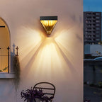 Laxor Waterproof Diamond Shape Metal/Crystal Outdoor Wall Lamp, Gold/Black