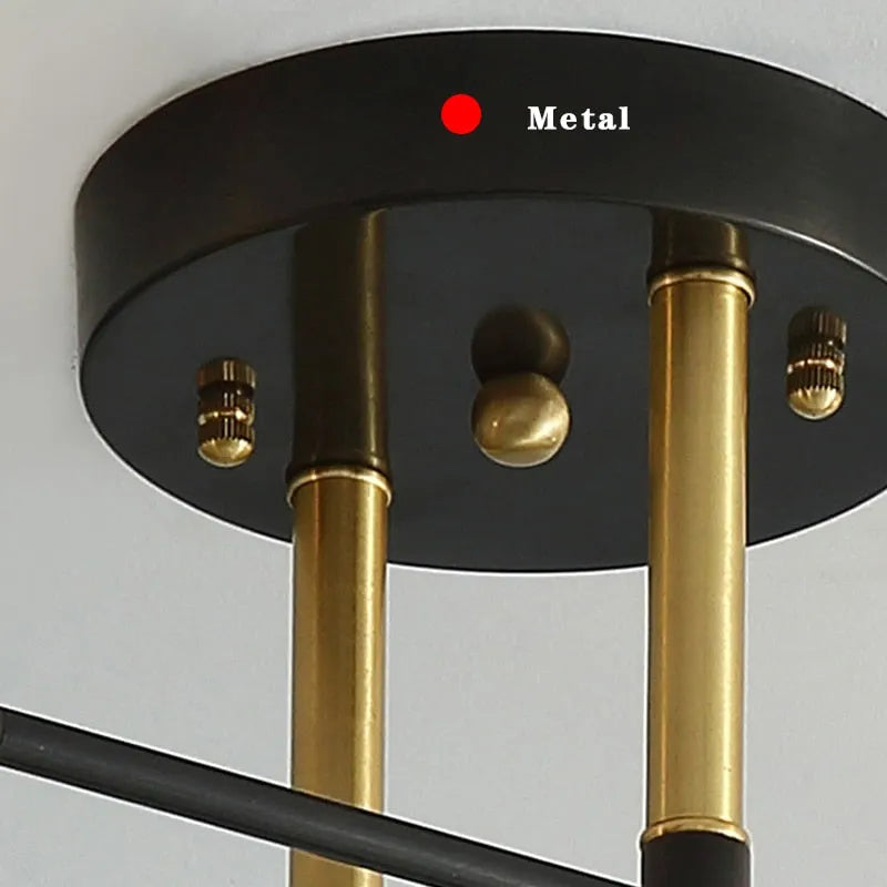 Valentina Flush Mount Ceiling Light Globe Modern, Metal/Glass
