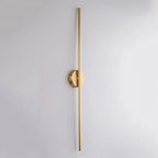 Fauro Modern Linear Metal&Silica Gel Wall Mount Lamps, Gold