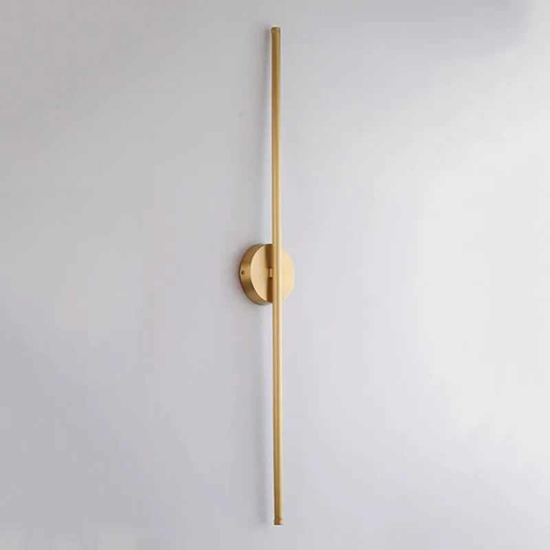 Fauro Modern Linear Metal&Silica Gel Wall Mount Lamps, Gold